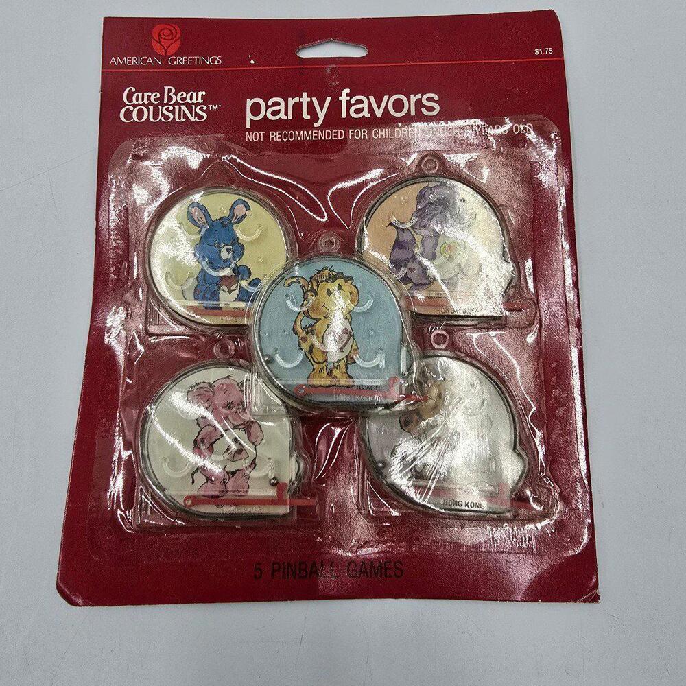 RARE 1985 Care Bear Cousins Party Favors 5 Pinball‎ Games